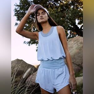 *NWOT* Free People Light As Air Runsie - Boardwalk Blue